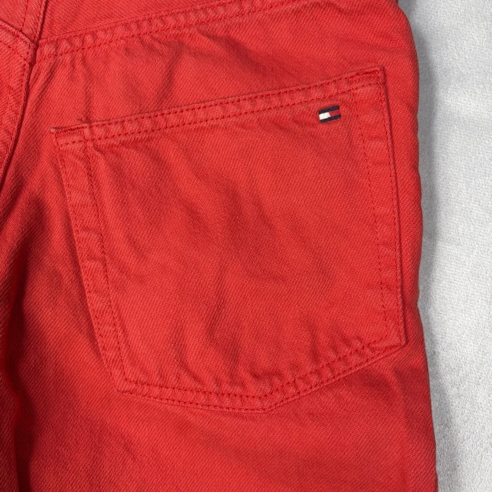 Tommy Hilfiger Jeans Women's Size 24X32 Actual 24X24.5  Red High-Rise Wide-Leg